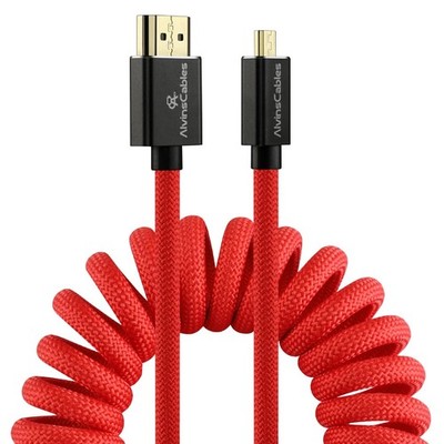8K 2.1 Micro HDMI auf HDMI Spiralkabel für Atomos Ninja V Sony A7RIII 8K@60Hz