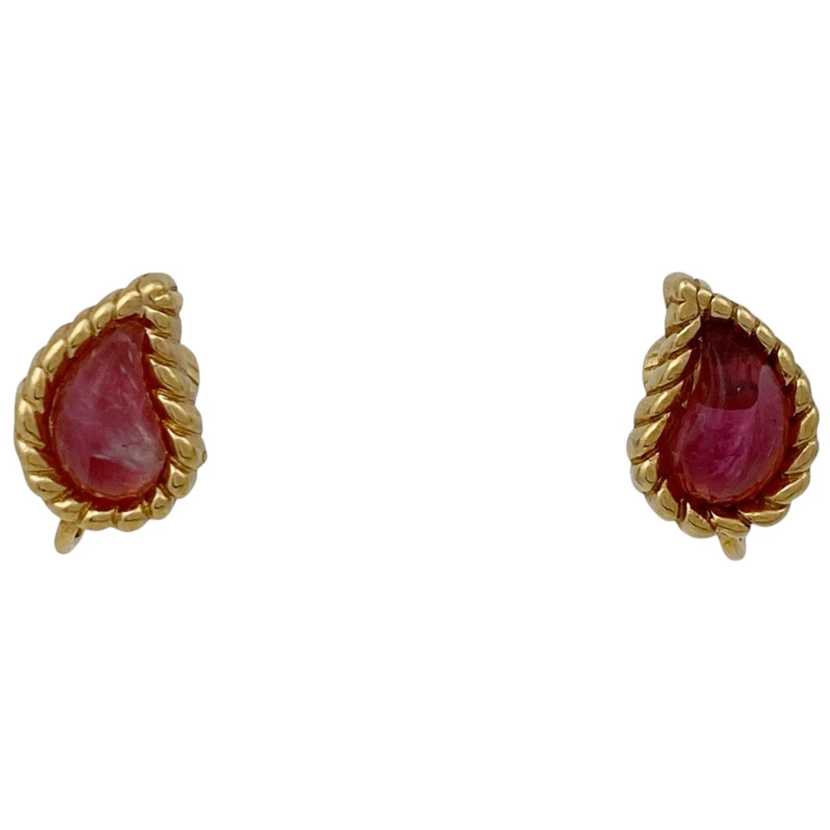 Orecchini Christian Dior design pietra colore placcato oro rosa donna