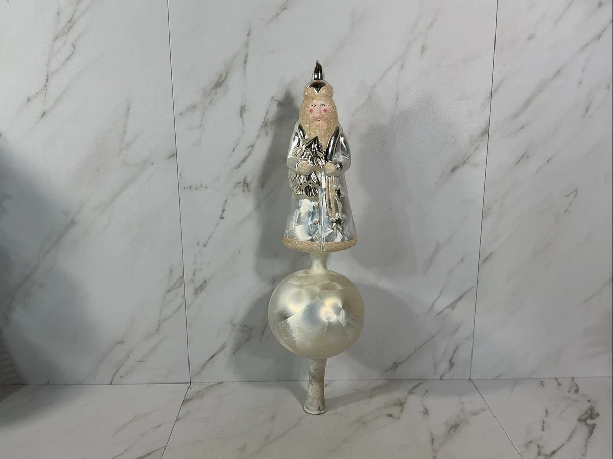 glass santa tree topper products for sale | eBay