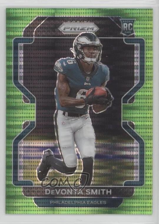 2021 Panini Prizm Rookie Neon Green Pulsar Prizm DeVonta Smith #335 17ac