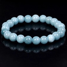8mm Blue Stone Beads Crystal Healing Stretch Bracelet