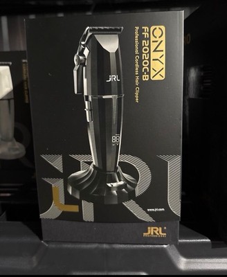 JRL ONYX FF2020C-B Cordless Hair Clipper & FF2020T-B Trimmer Black LED Low Noise