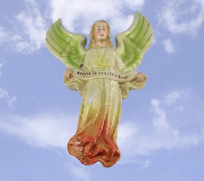 Krippenfigur Engel Gloria Antik Figur Germany Höhe 16 cm 50er Jahre Rarität - Bild 1 von 4