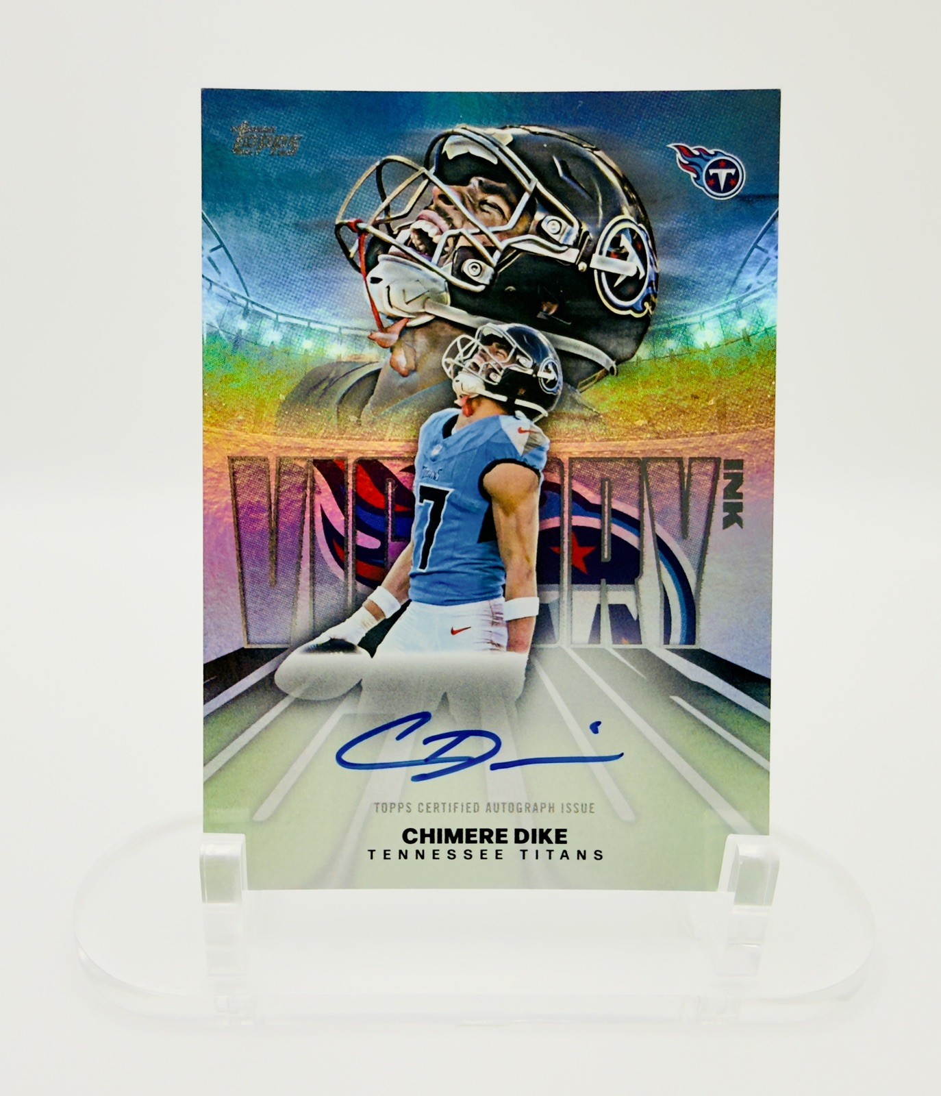 2026 Topps Flagship NFL Chimere Dike Tennessee Titans Victory Ink Auto #VI-CD 