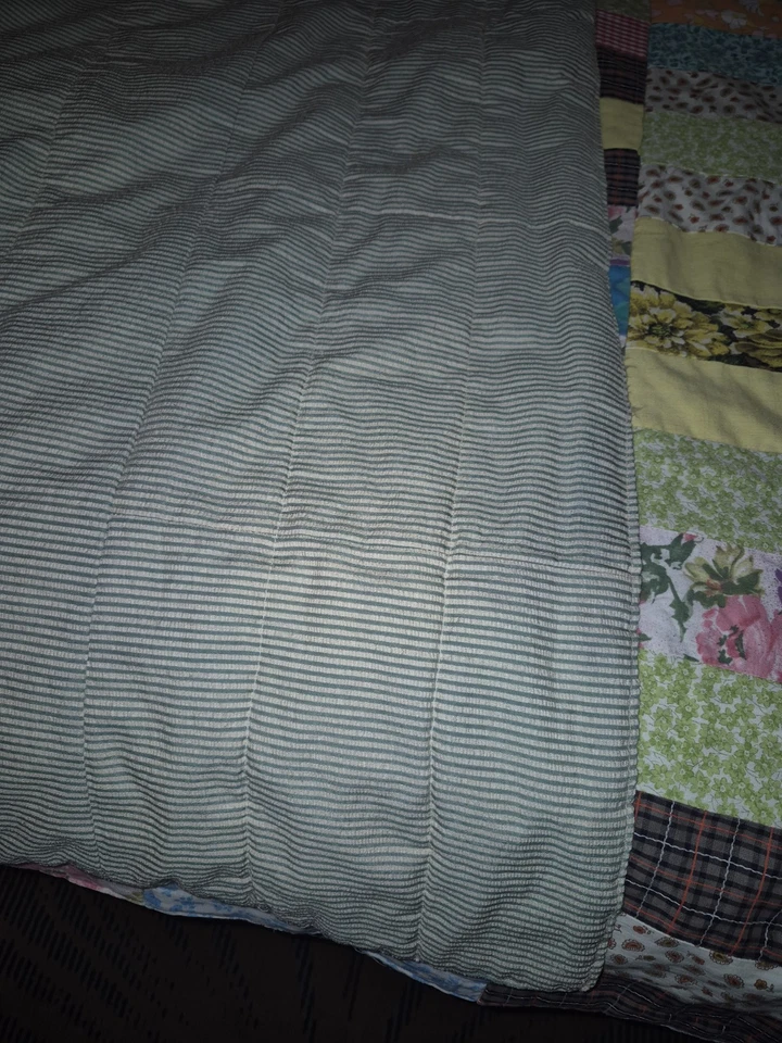 老式手工拼布被子,正装 74x52  — 第 3/4 张图片