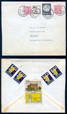 SWEDEN 1954 LABELS TO NETHERLANDS