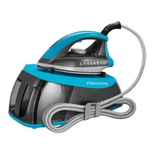 Russell Hobbs Linencare Steam Power Aqua Steam Generator Iron Black And Blue