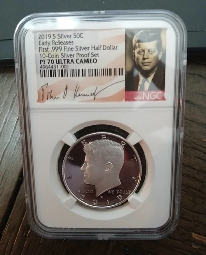 2019 S Silver Kennedy Half Dollar Early Releases PF 70 Ultra Cameo