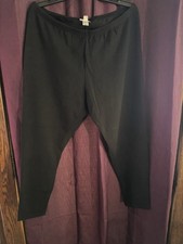 J.JILL WOMEN'S BLACK PIMA COTTON ANKLE LENGTH LEGGINGS PLUS Sz 2X