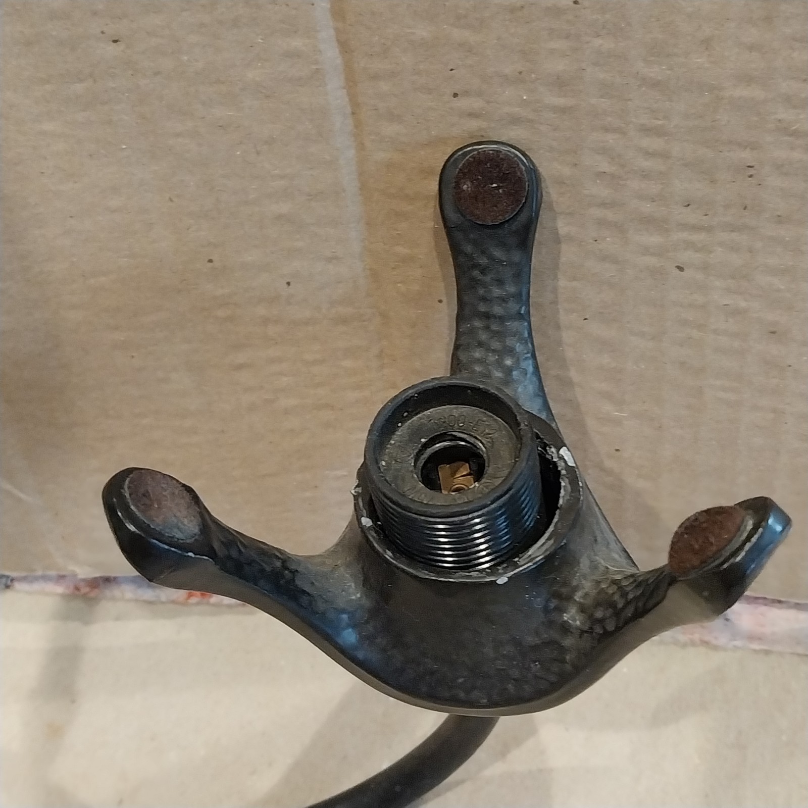 Vtg Restoration Hardware Gothic Metal 3 Arm Chandelier TESTED WORKING No Shades