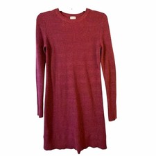 A New Day Women's Burgundy Rib-Knit Sweater Dress - Size XS - b8