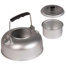 Camping Teekessel Alu 800 ml Outdoor Wasserkessel mit Teesieb Wasserkocher