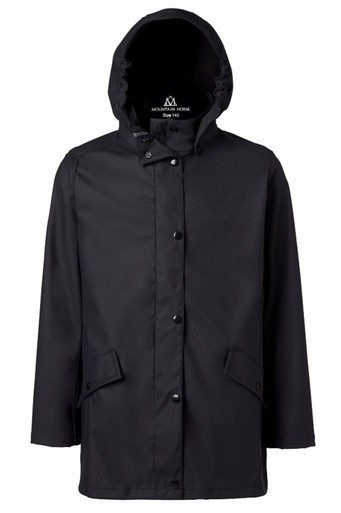 Mountain Horse Youth Drops Rain Coat - Black - 5-6yrs/EU120