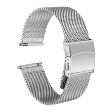 Stainless Steel Mesh Watch Band 20mm Quick Release Watch Strap - Silver
