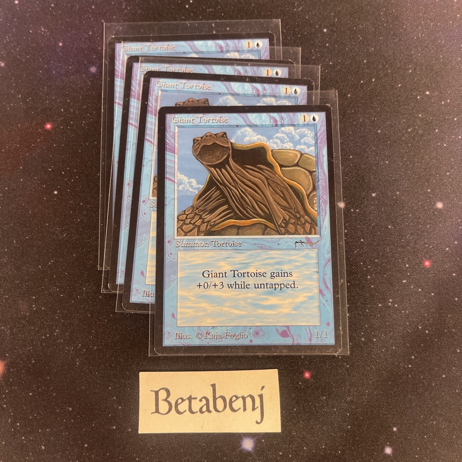 1x MTG Arabian Nights Giant Tortoise (Light Version) from Estate Collection