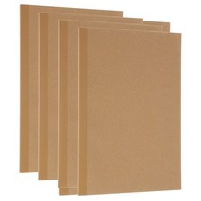 A5 Notebook Ruled Lined Notebook, 4 Pack, Brown, 30 Sheets/60 Pages, 80GSM