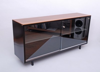 Vintage 60s Sideboard Display Case Steel Wood Glass Mauser Werke Waldeck 6.RAI