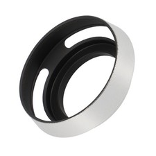 Metall Gegenlichtblende 49mm Silber - Hohlprofil Design - Schraubmontage