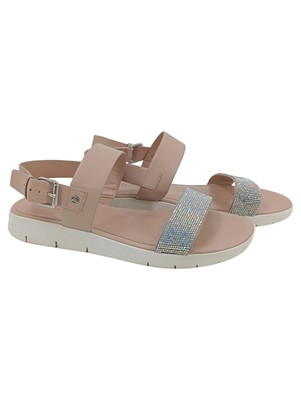 ALDO Damen Sandalen Beige Gr. 41 Strass Casual Modern Flatform