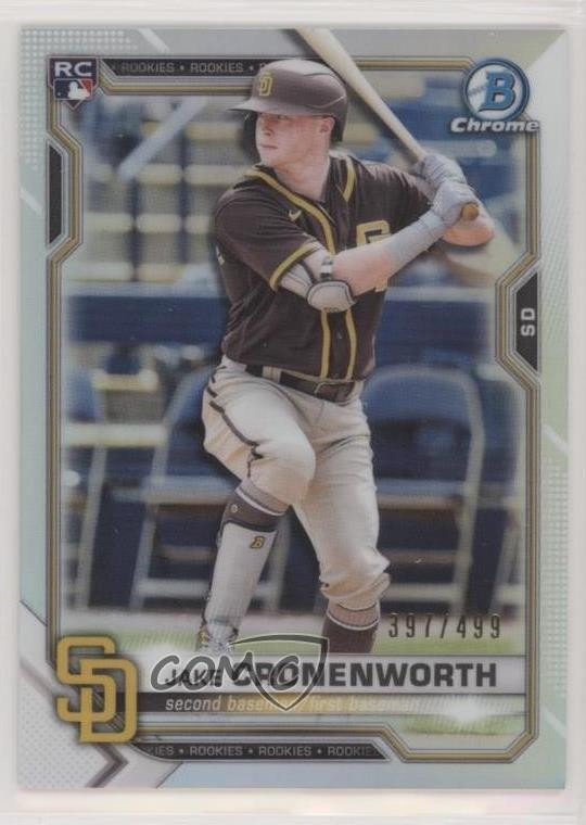 2021 Bowman Chrome Refractor 397/499 Jake Cronenworth #68 Rookie RC 0o6v