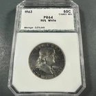 1963 50C SILVER PROOF Franklin Half Dollar PR64 (90053)