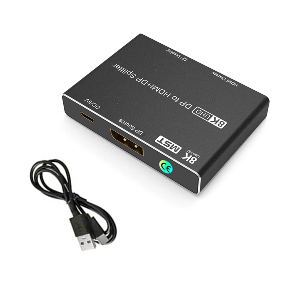 DisplayPort Splitter 8K DP to DP+HDMI Splitter 8K30Hz 4K120Hz MST SST HDR 4:4:4 - Image 4 of 4