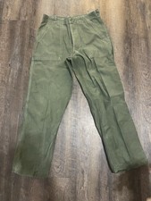 Vintage OG-107 Pants Sateen 34x31 1940s WWII 1950s Military Poplin Korean War