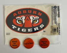 Auburn Tigers Decal And Buttons