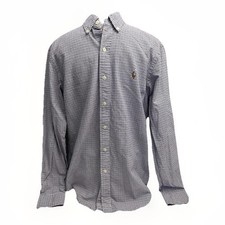 Polo Ralph Lauren Men  s Button Down Shirt Size Small Purple Check Long Sleeve