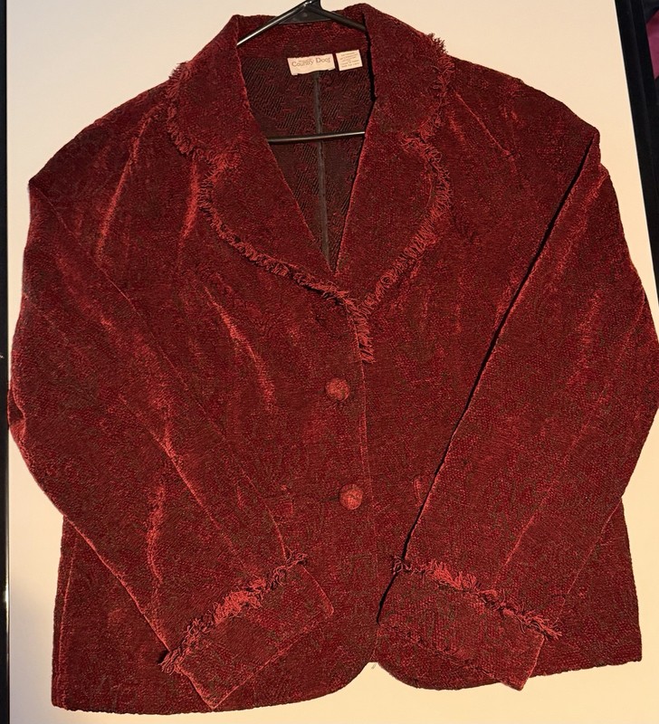 Through The Country Door  Size XL Women's blazer deep Red!! BEAUTIFUL!!