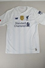 New Balance Mens White Mohamed Salah #11 Liverpool FC 2019-20 Away Jersey L