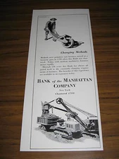 1936 Vintage Ad Bank of Manhattan Co Heavy Road Construction Equipment