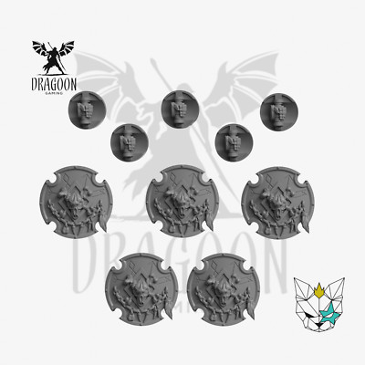 Space Knight Wikinger Frostschilde. Conversion Bits für Prime 28mm Sci-Fi Marines