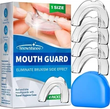 SnowShinee Mouth Guard: Mouthguards for Grinding of Teeth - Pack of 4