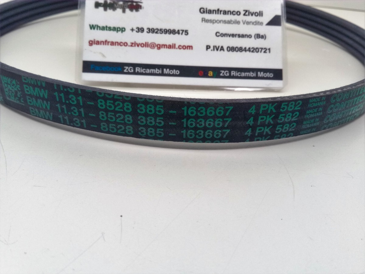 11318528385 Nuovo Originale BMW cinghia alternatore 4PK582 11318528385 Nuovo Originale BMW cinghia alternatore 4PK582