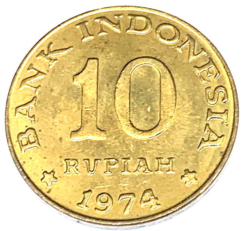 # C5281 MONETA INDONESIA, 10 RUPIE 1974 - Foto 1 di 2