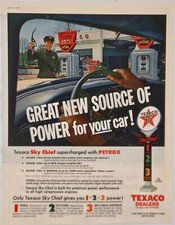 Original 1950s Texaco Ad: Great New Source of Power Series, Day Scene