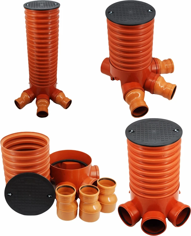 MEGAASTORE GMBH Schacht Kontrollschacht Revisionsschacht DN 315/160/125/110 Rohr 1m/0,5m