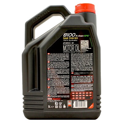 Motul 8100 X-clean EFE 5W-30 Fully Synthetic Engine Oil – 5 X 5L (25 Liters Total)