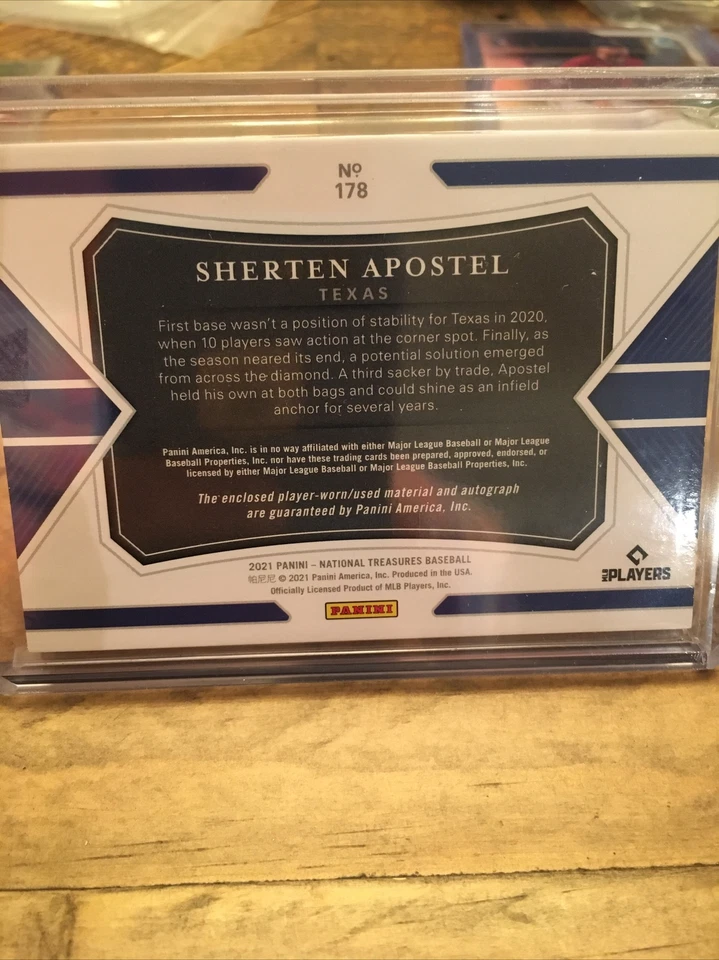 RPA 2021 Panini National Treasures Sherten Apostel RC Auto Patch 11/25 #178🔥🔥 - Image 2 of 2