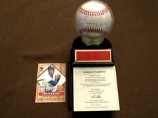 ERNIE BANKS CHICAGO CUBS HOF SIGNED AUTO VINTAGE ONL BASEBALL GOLDIN SB BASE 