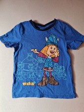 Wickie 98 104 und die starken Männer T-Shirt blau Sommer Jenigen Junge Wikinger