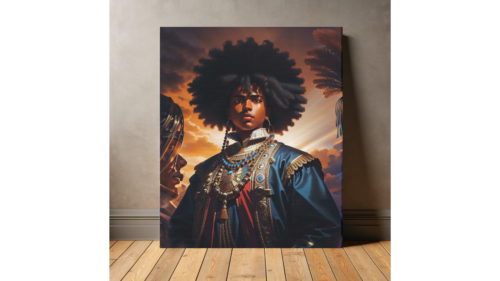 12x16 Indian King Portrait Canvas - Regal Wall Art Print, Ready to Hang - Picture 1 of 2