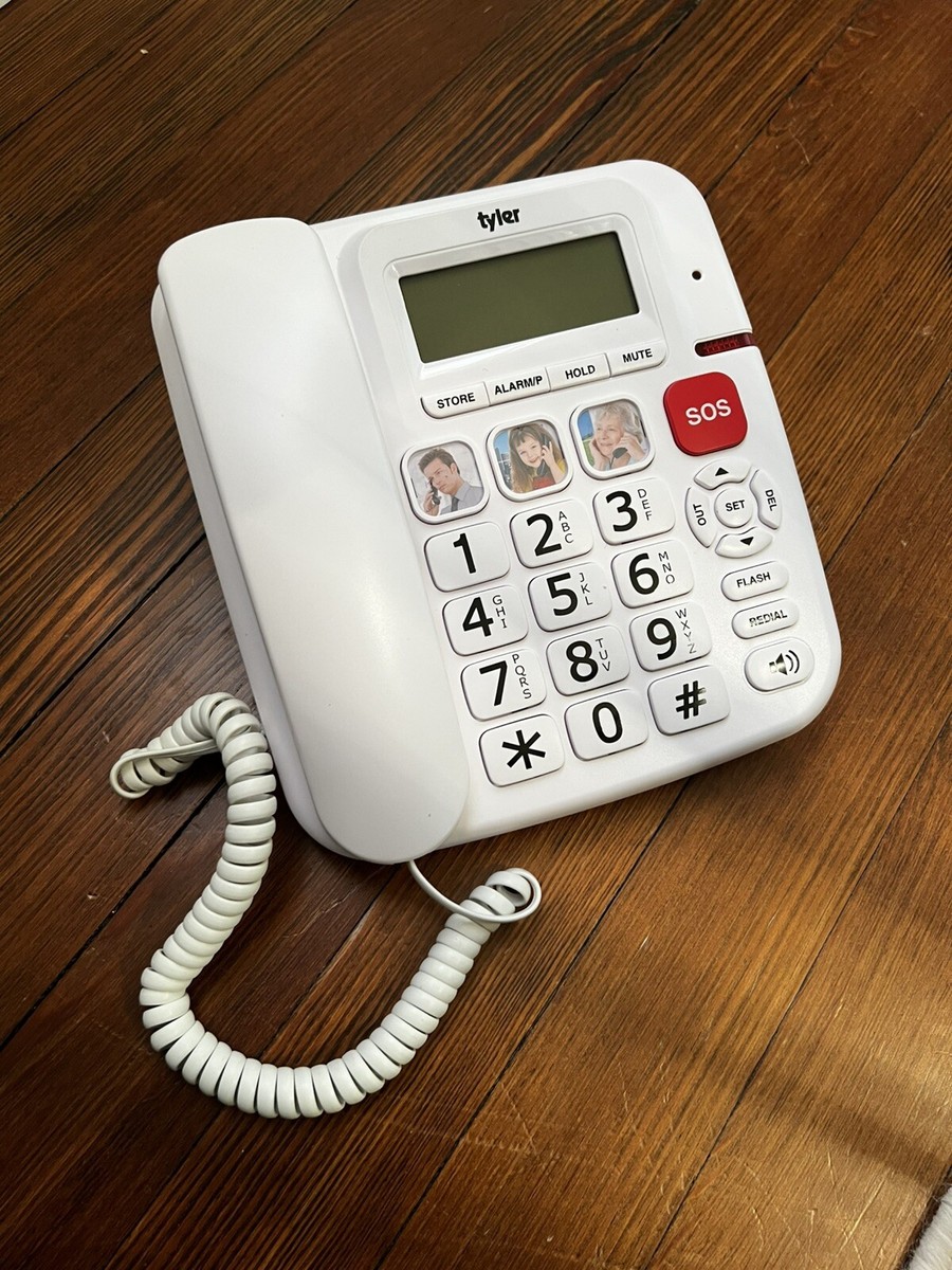 Tyler Big Button Speaker Phone White Seniors Elderly TBBP7-WH | eBay
