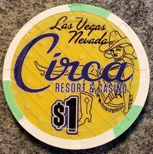 $1 Circa - Downtown Las Vegas, Nevada House Chip - Used