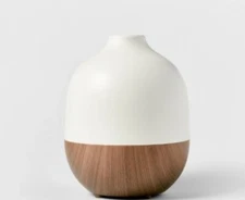 ⚡️Project 62 White Top Faux Wood Grain Bottom Ultrasonic Essential Oil Diffuser