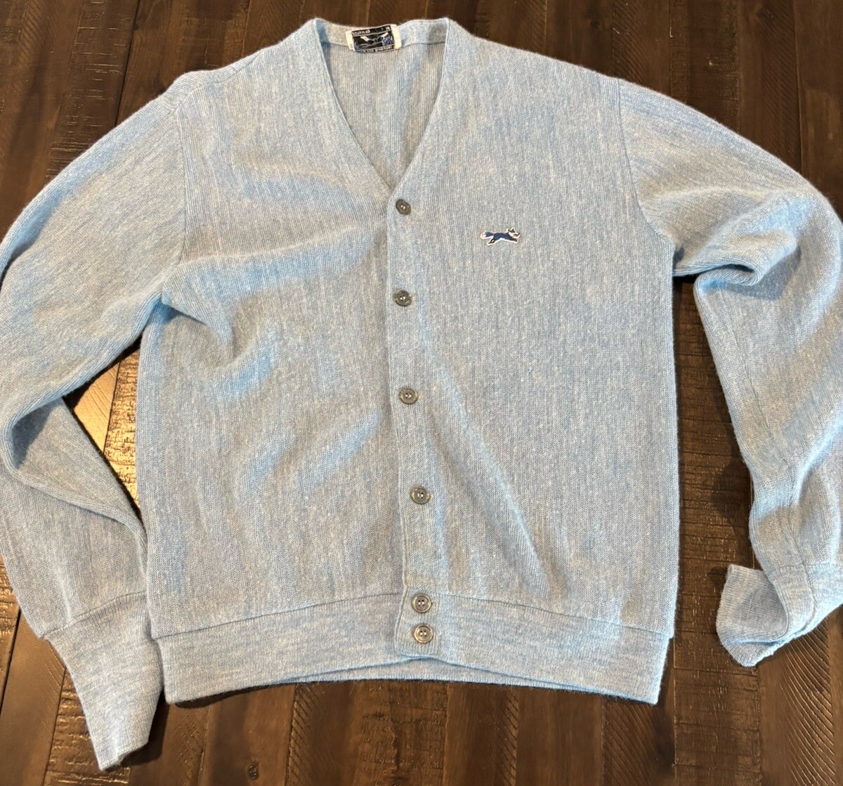 Vintage JC Penny The Fox Sweater Blue Cardigan Sweater