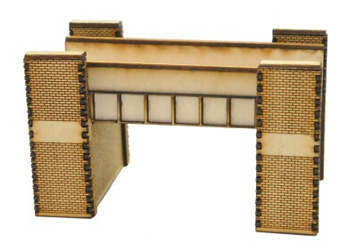N-BR002 Eingleisige Eisenbahnbrücke Spur N Modell Laser Cut Bausatz