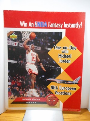 Vintage Michael Jordan McDonald's/Upper Deck NBA Fantasy Cardboard