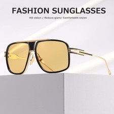 Sunglasses Men Women Unisex Goggle Alloy Big Frame Metal Punk Style Shield